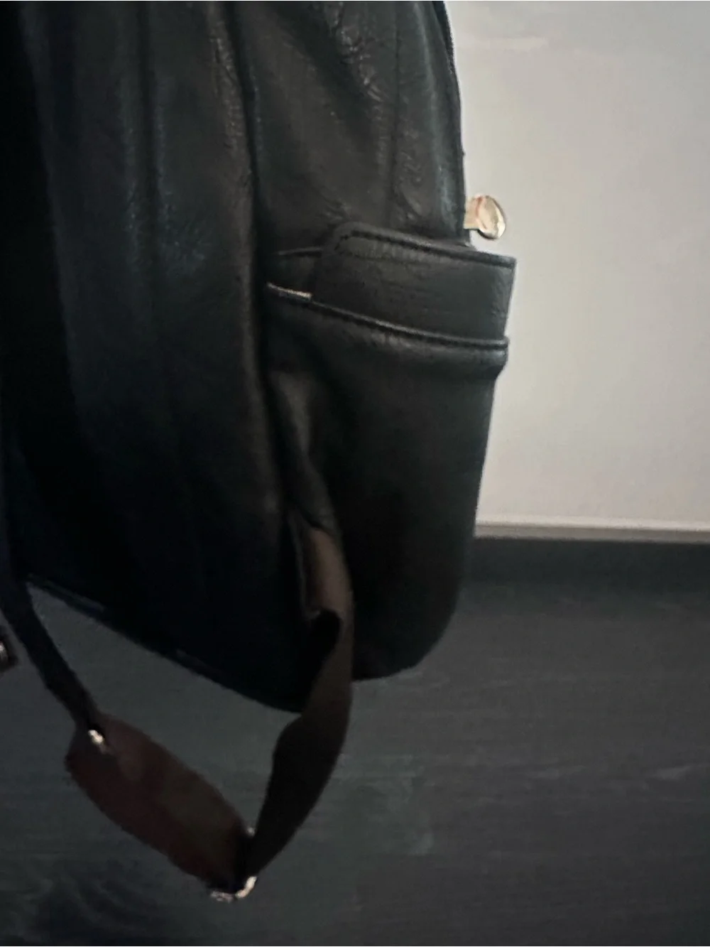 Monopoly Wanna Be Professional Black Faux Leather Laptop Backpack